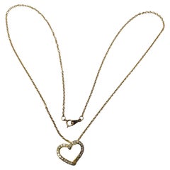 Honora 18K Yellow Gold Diamond Heart Pendant with Chain