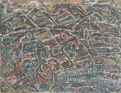 Abstract Expressionist Bay Area Hills Landscape
