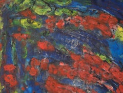 Bay Area Abstract Expressionist Composition in Oil on Paper