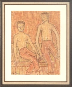 Bay Area Abstract Expressionist Figurative -- Summer Coming of Age Scene