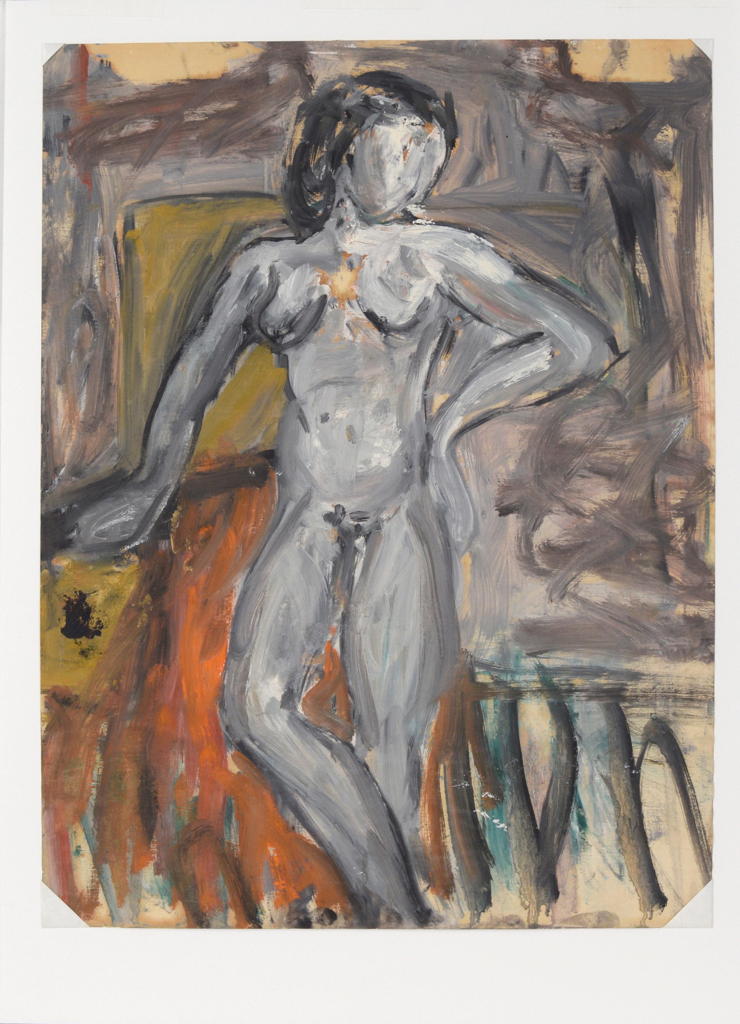 Bay Area Abstract Expressionist Standing Nude For Sale 2