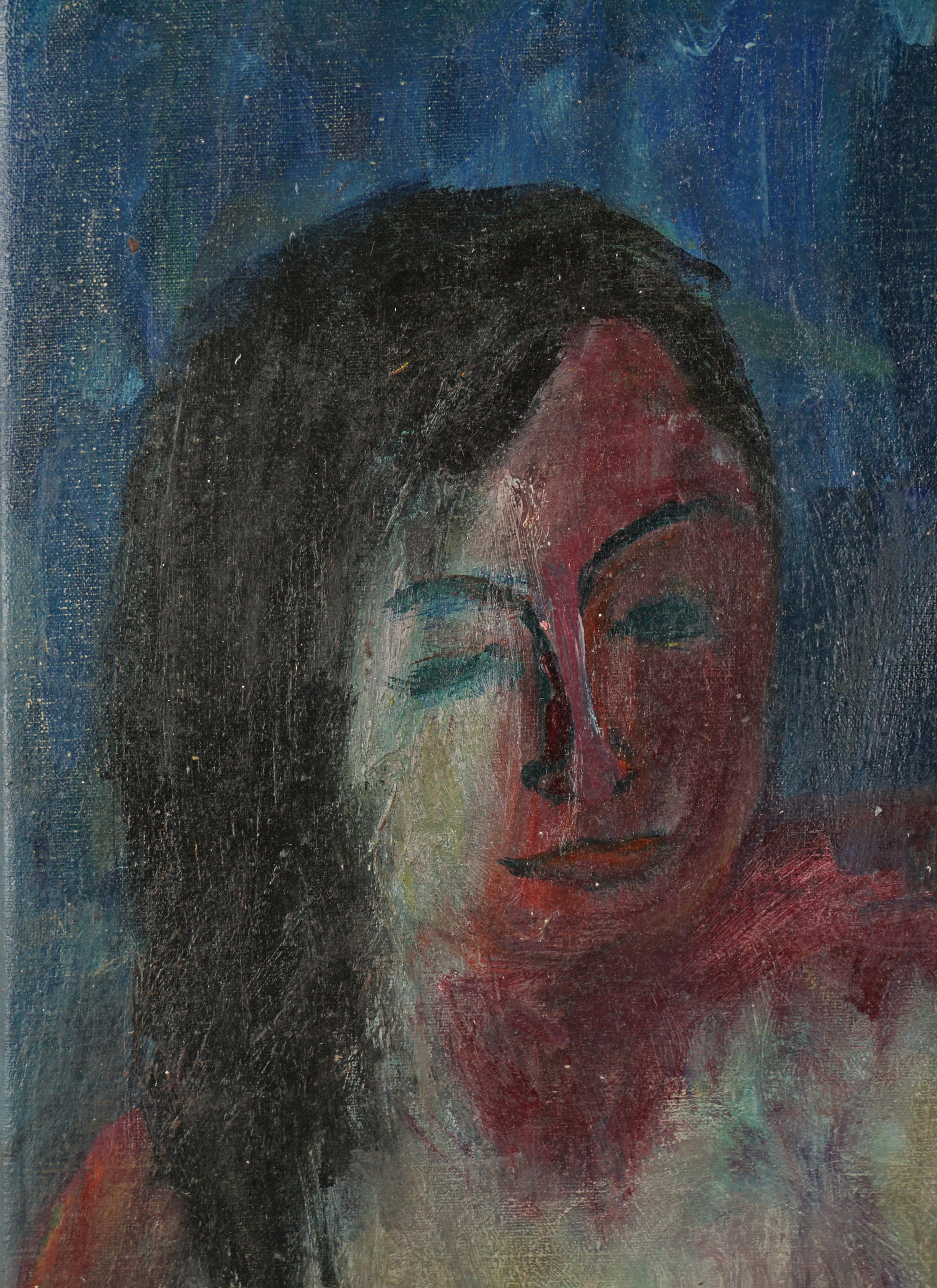 Figuratif expressionniste abstrait du milieu du siècle dernier - Mère et bébé - Painting de Honora Berg