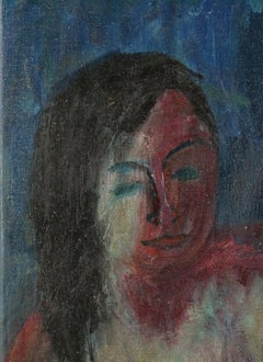 Mid Century Abstract Expressionist Figurative -- Mother and Baby
