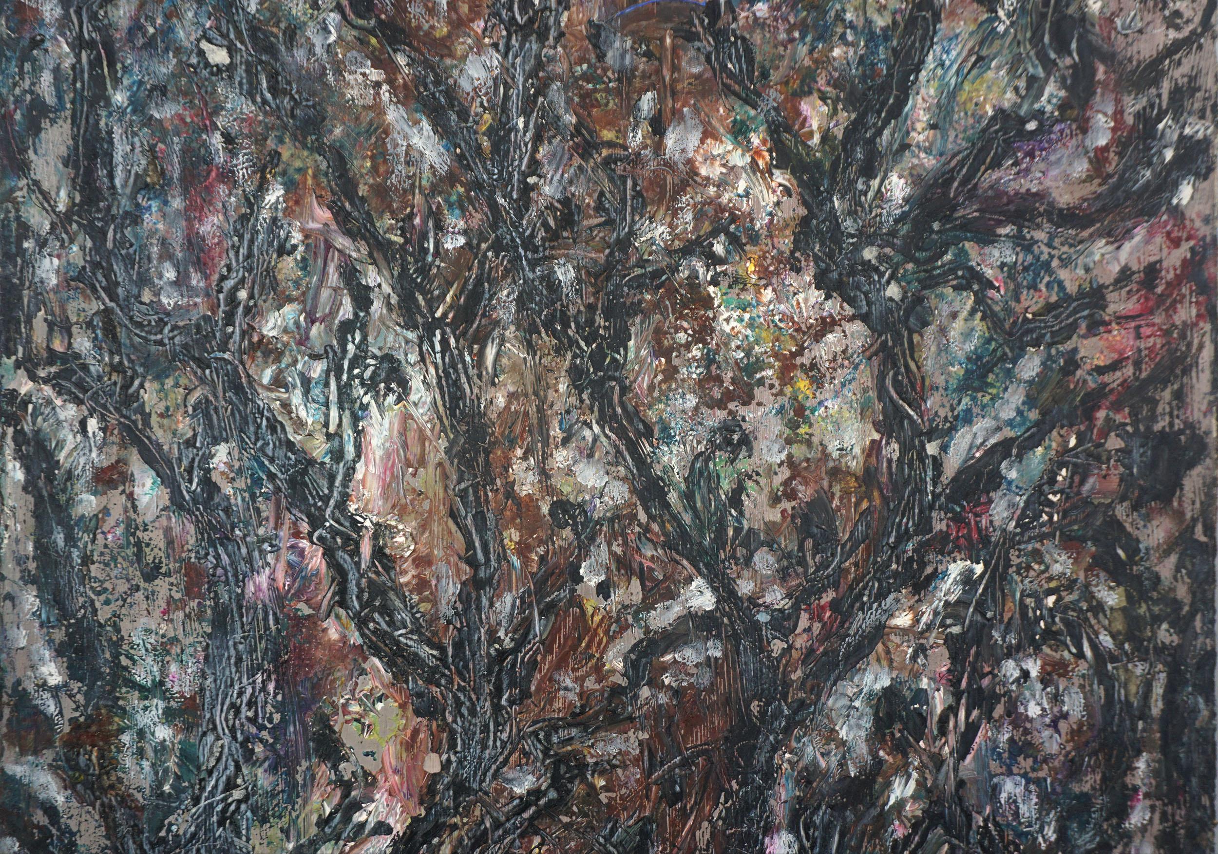 Mid Century Abstract Impressionist Monterey Bay Kelp Forest - Painting by Honora Berg