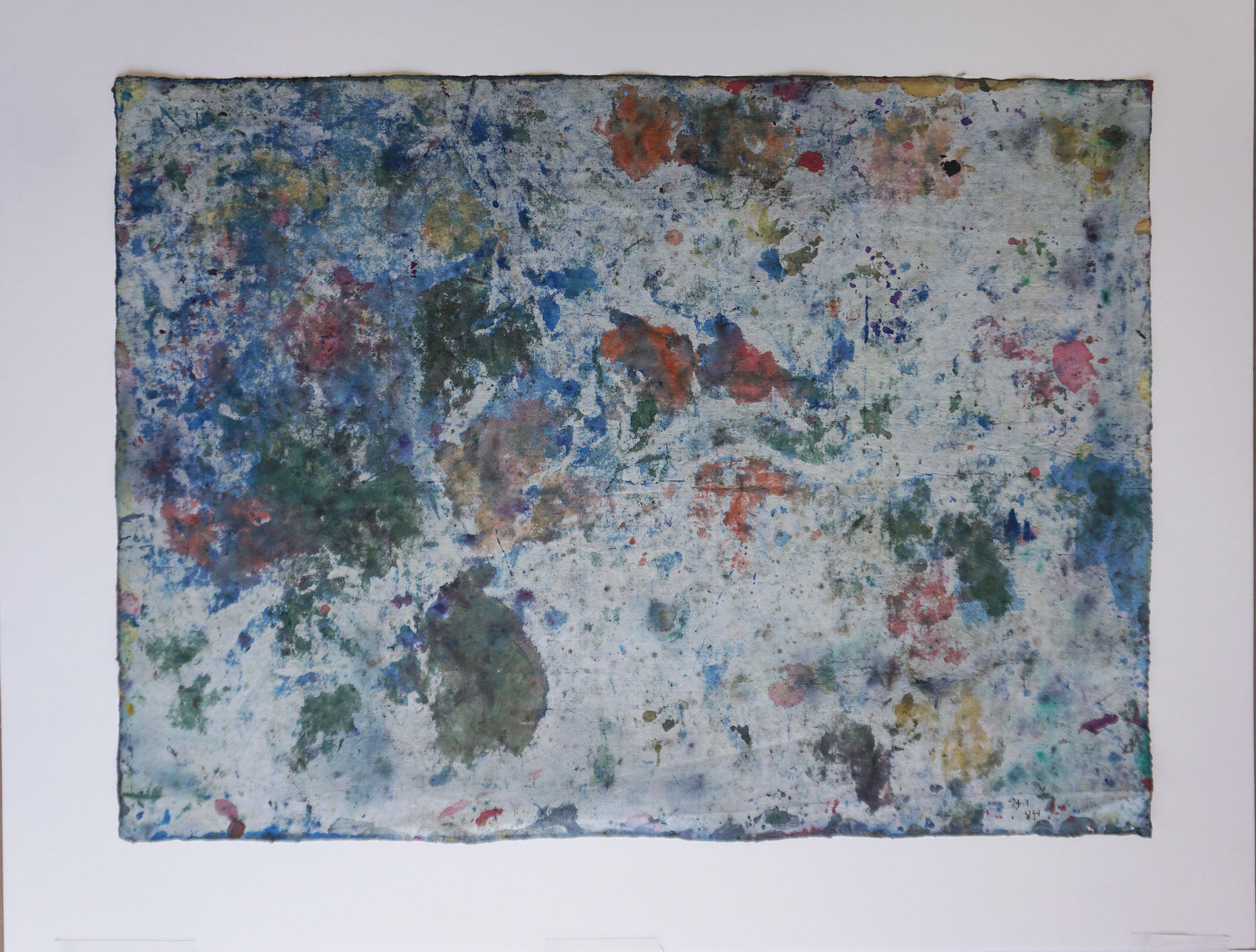 Expresionista Abstracto de la Bahía de Mid Century - Hortensias azules de Honora Berg en venta 7