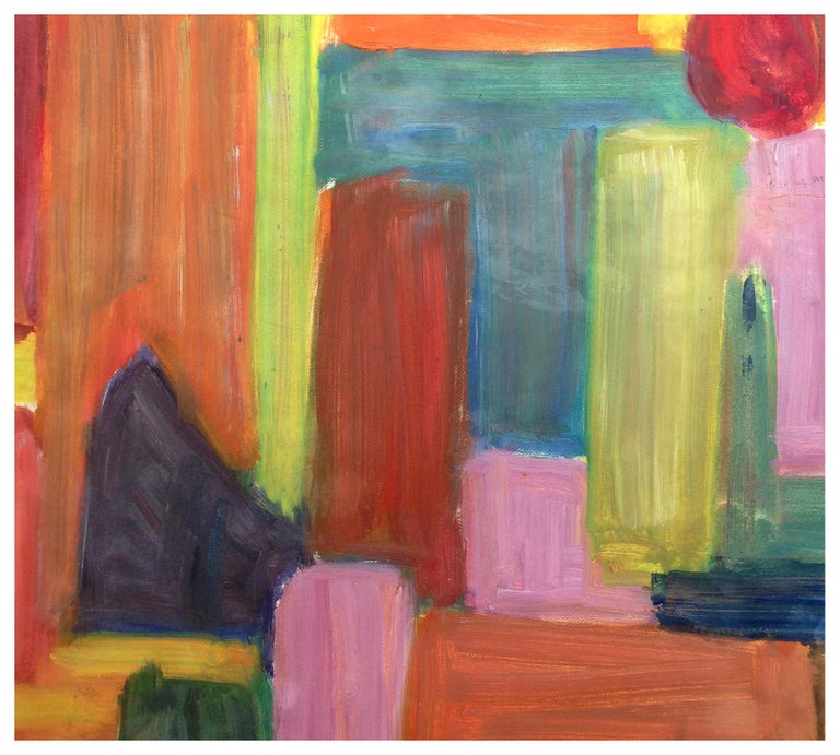 Honora Berg Mid Century Modern Color Field Block Abstract For Sale at