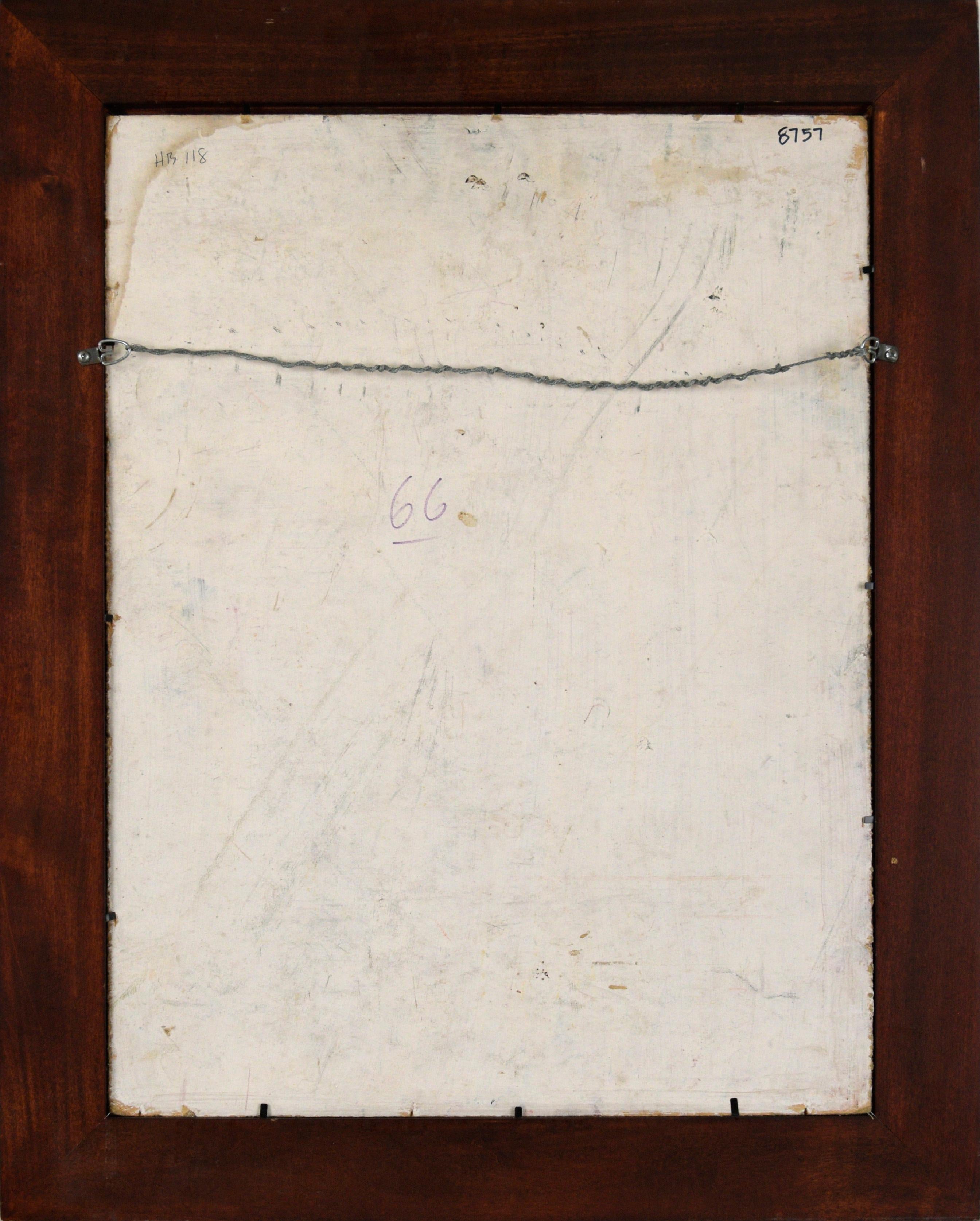 Ritratto di uomo in abito da sera, olio su masonite, metà del secolo scorso in vendita 4