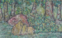 Mid Century Mountain Stream Modernist Landscape