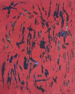 Red & Black Abstract - Mid Century Modern Abstract Expressionist