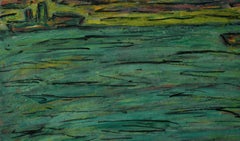 Paisaje marino de la bahía de San Francisco con barcos al óleo sobre cartón