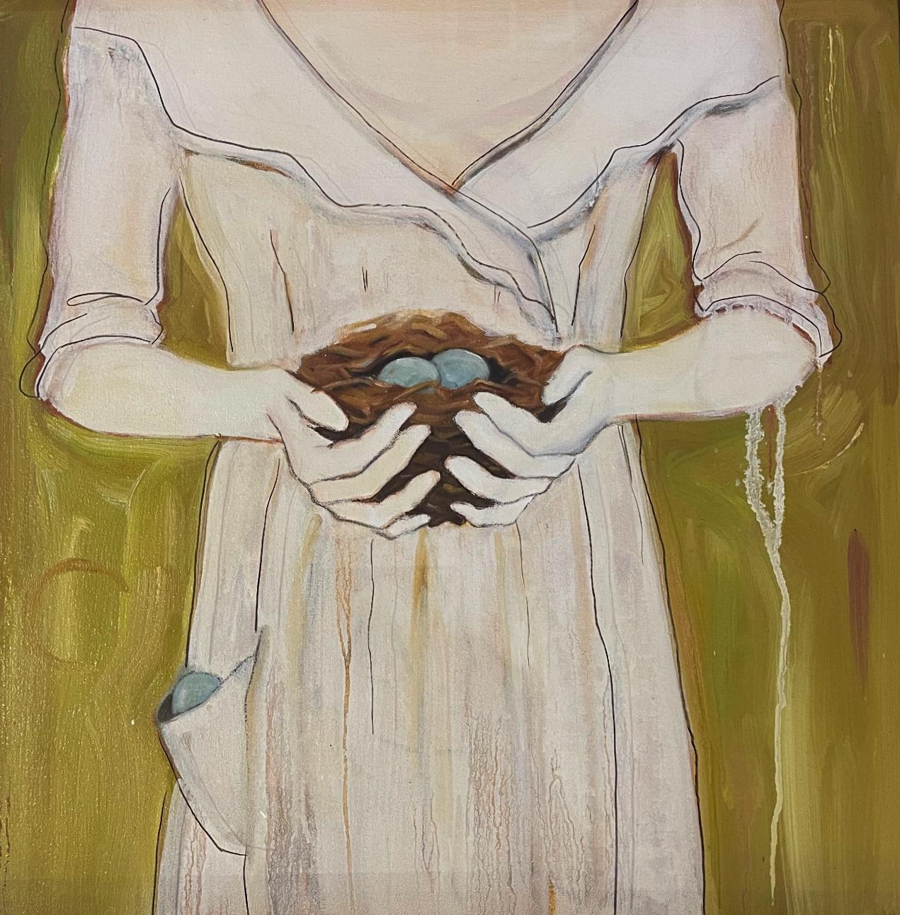 La promessa, Artista americano,  Impressione, Pittura figurativa, Donne nell'arte