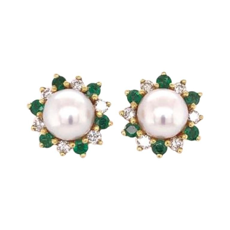 Honora Bridal Freshwater Cultured Pearl Mint Stud Earrings Silver 925 