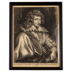 Honoré D' Urfé French Novelist Engraving Portrait 18th Century 