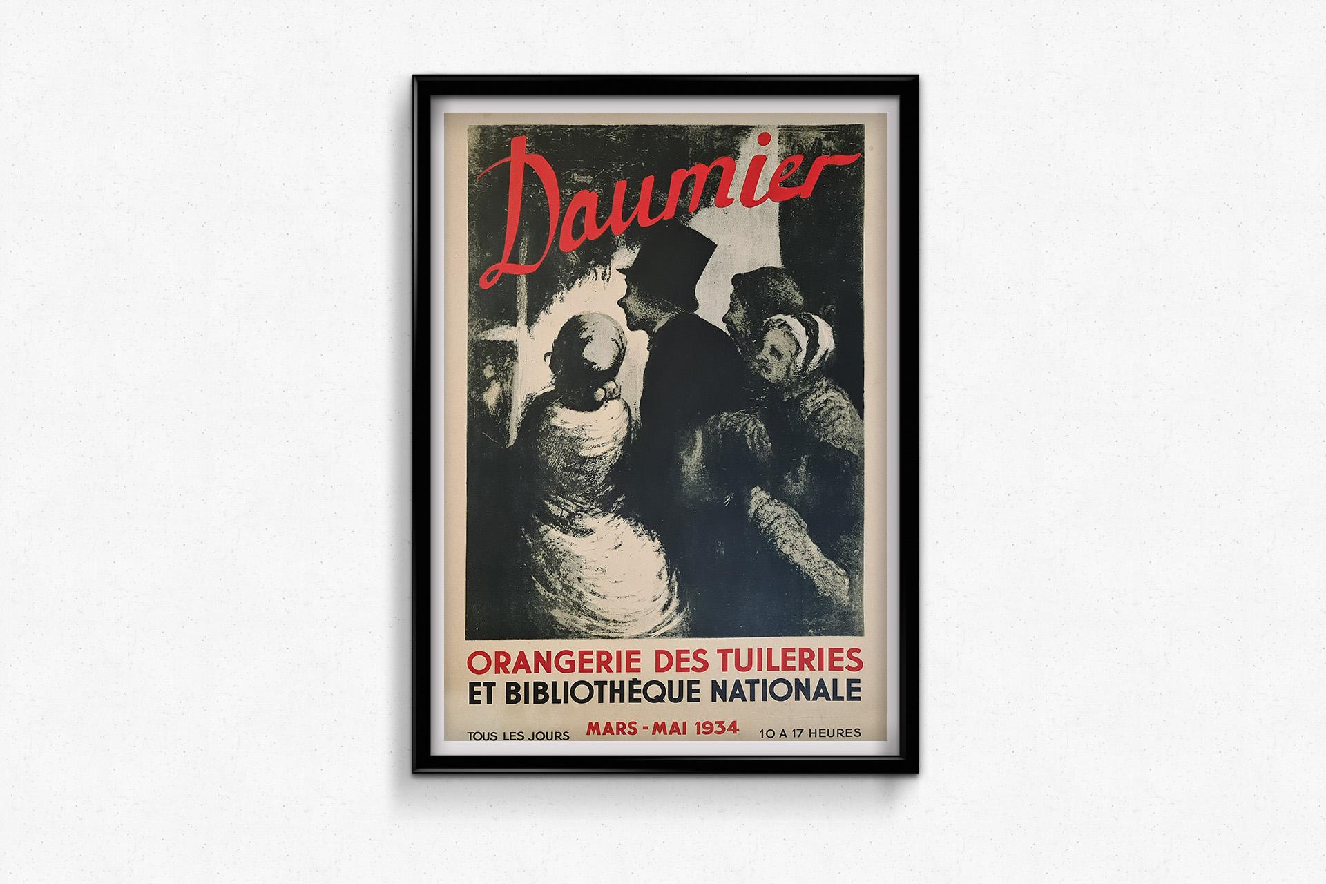Manifesto originale del 1934 per Honoré Daumier - Orangerie des Tuileries in vendita 3