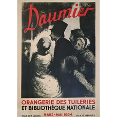 Manifesto originale del 1934 per Honoré Daumier - Orangerie des Tuileries