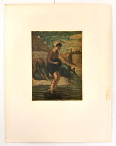 (after) Honore Daumier - "Au bord de l'eau" lithograph