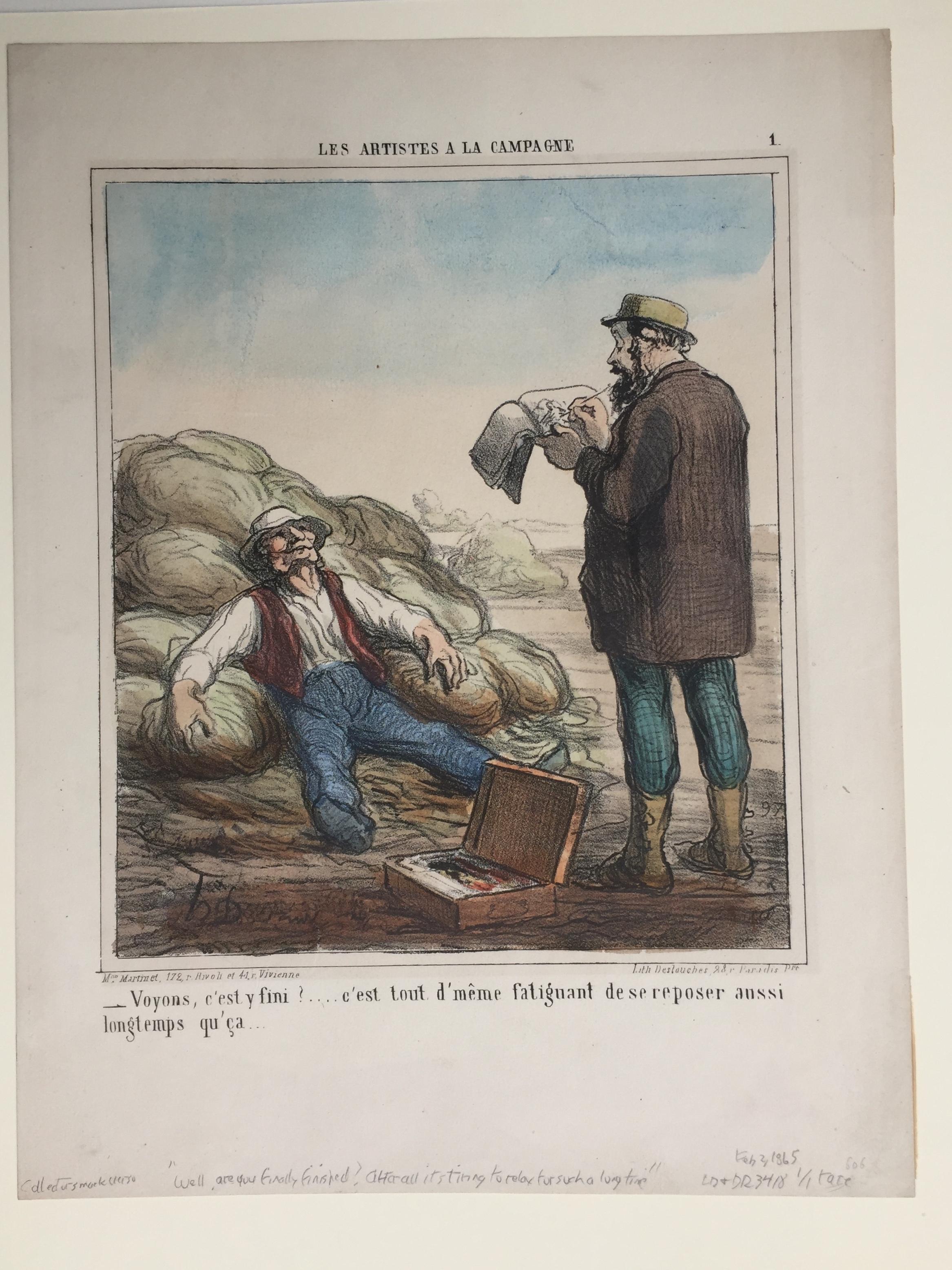 ARTIST IN THE COUNTRYSIDE - Print by Honoré Daumier