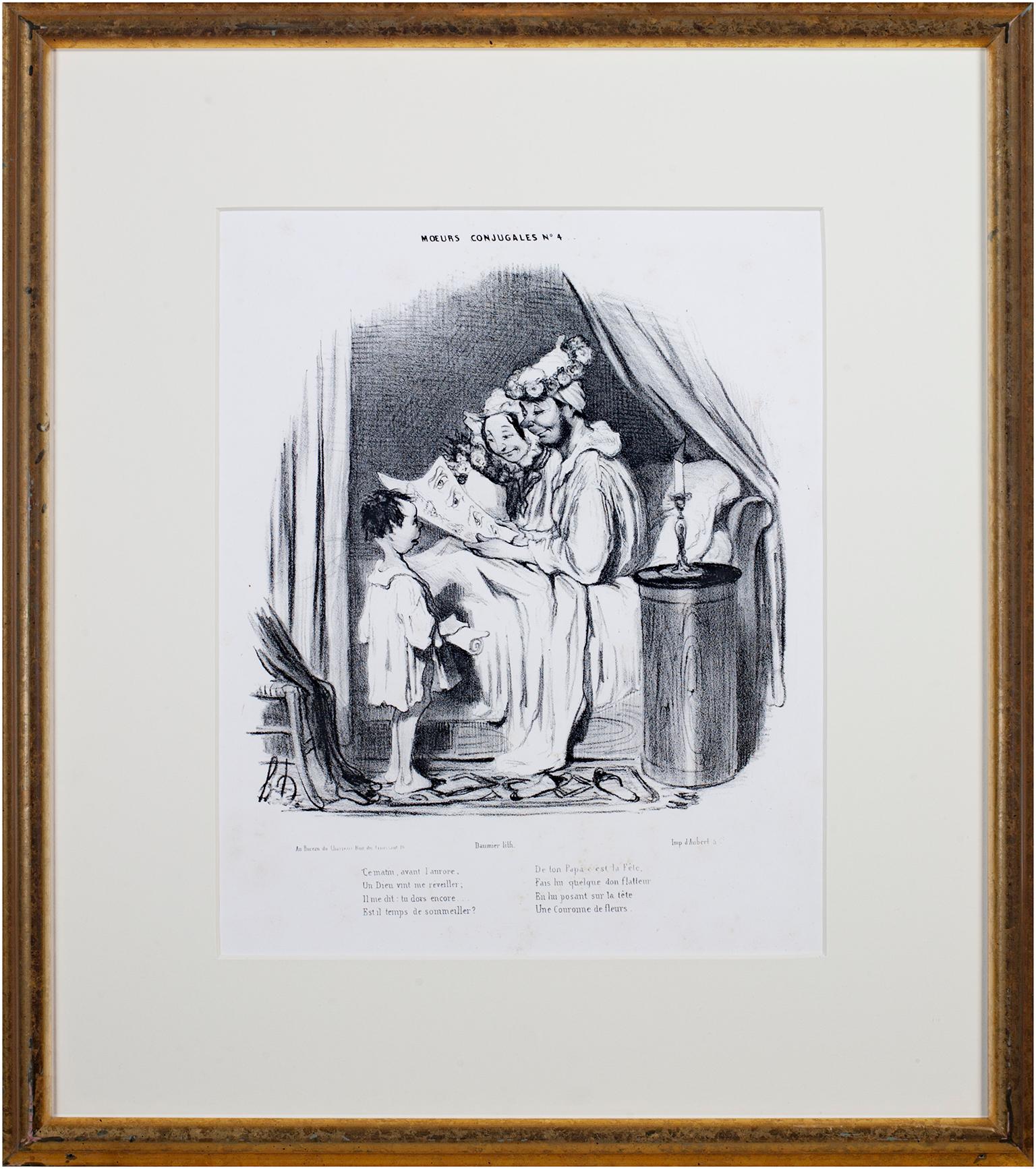 „Ce Matin Avant l'Aurore“, Originallithographie Genreszene von Honore Daumier, „Ce Matin Avant l'Aurore“ im Angebot 1