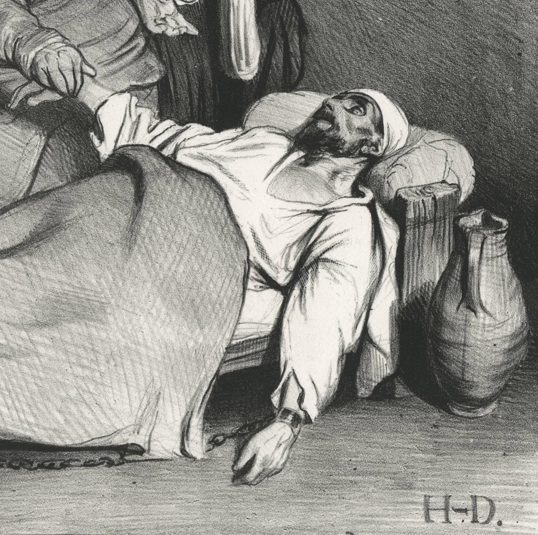 Celui-là, on peut le mettre en liberté! il n'est plus dangereux.  - Romantic Print by Honoré Daumier
