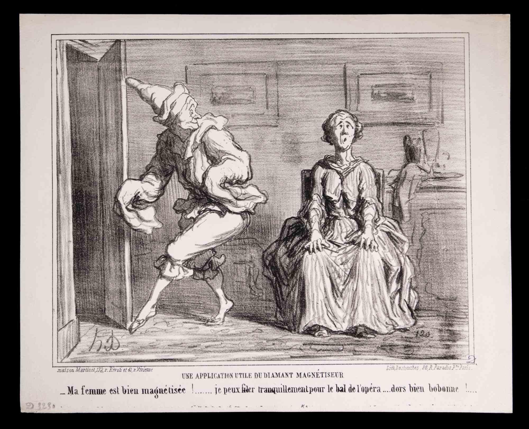 Litografía realizada por Daumier en 1859.

Pertenece a la Serie "Ces Bons Parisien".

Ref. Delteil 3241

Muy buen estado