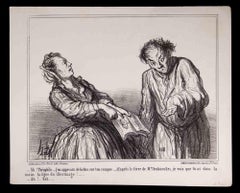 Ces Bons Parisiens - Lithograph by Honoré Daumier - 1859