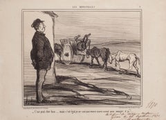 C’est peut-être bon… - Lithograph by H. Daumier - 1856
