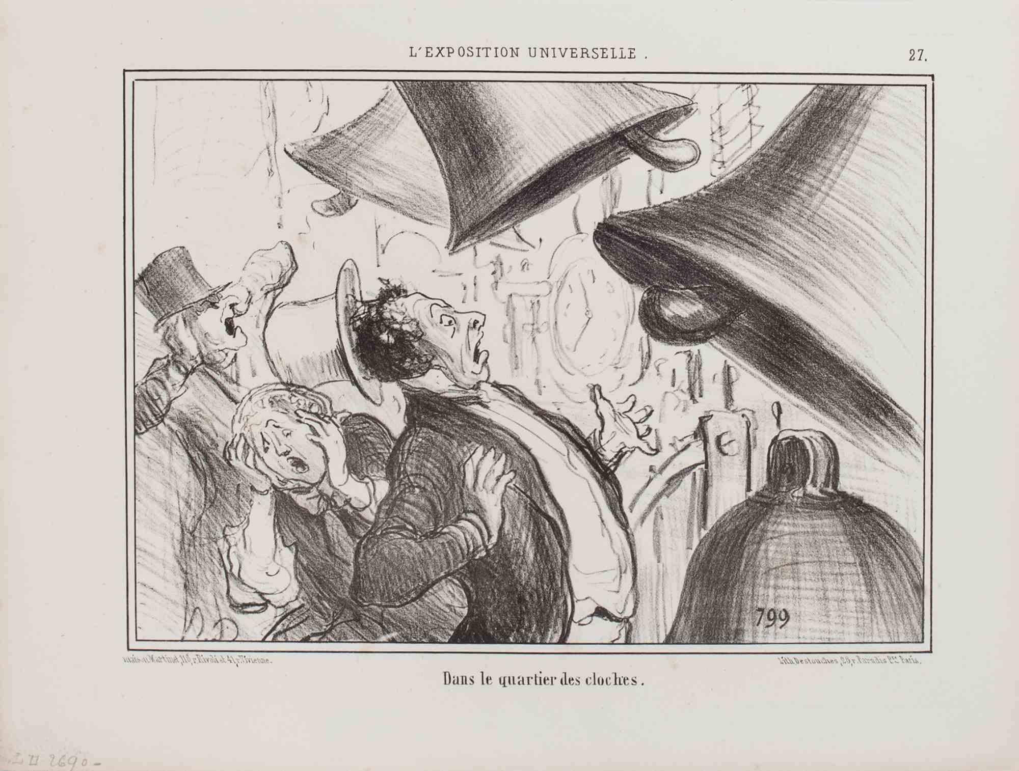 Hermosa litografía con márgenes, realizada por Daumier en 1855.

Pertenece a la Serie "L'Exposition Universelle" (La Exposición Universal)

Ref. Delteil 2690