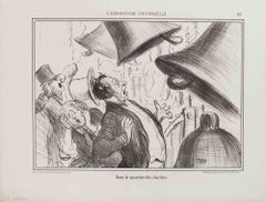 Antique Dans le Quartier des Cloches - Lithograph by Honoré Daumier - 1855