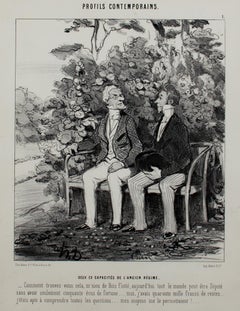 "Deux Ex Capacites de l'Ancien Regime-Profils Contemporains" by Honore Daumier