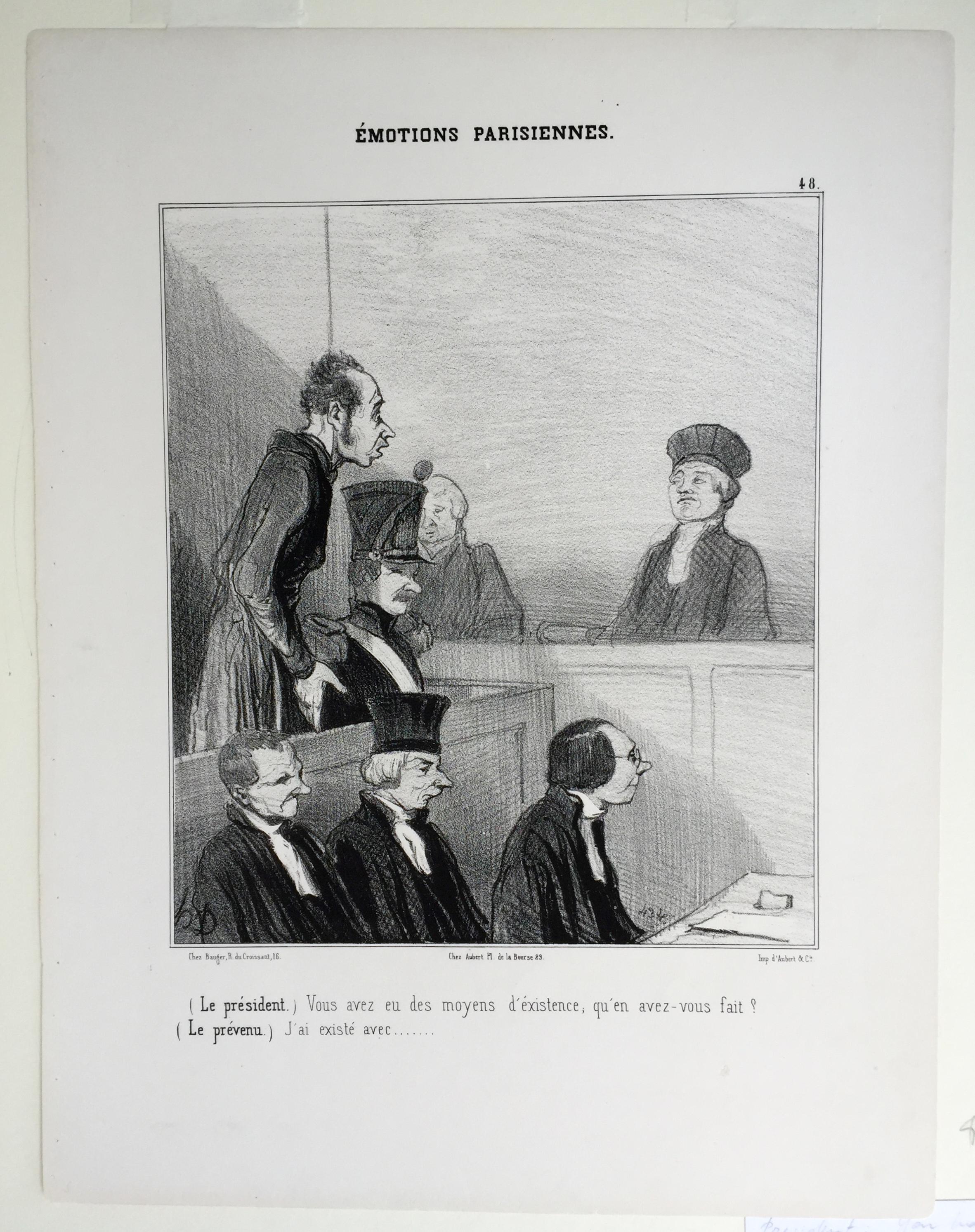Emotionen Parisiennes (Schule von Barbizon), Print, von Honoré Daumier