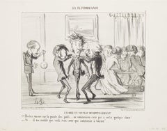 Encore un Nouveau Divertissement - Lithograph by H. Daumier - 1853