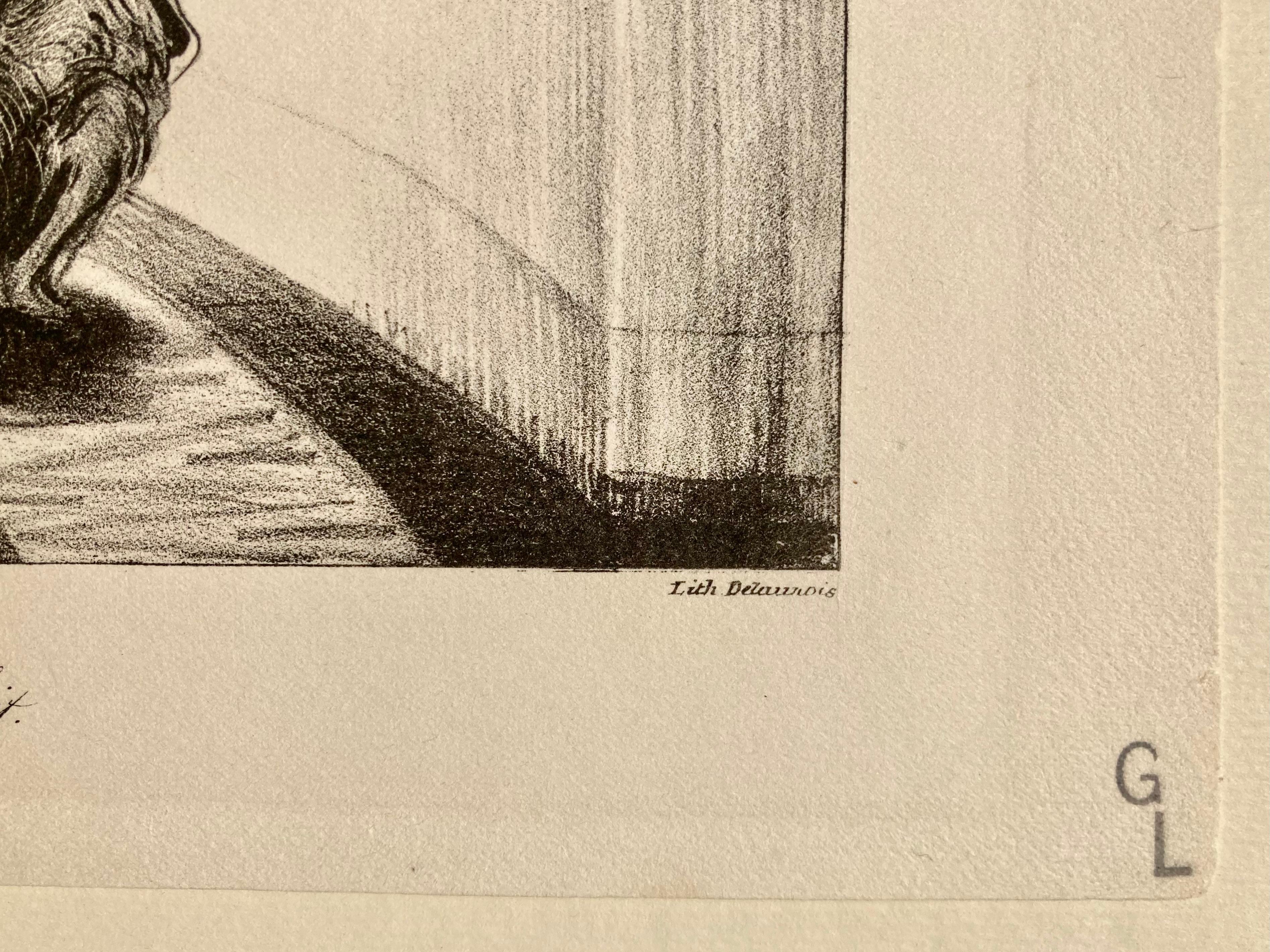 HONORE DAUMIER (1808 - 1879)

PARA UN AMERICANO POBRE  POR FAVOR / POUR UN PAUVRE AMERICAIN S'IL VOUS PLAIT, 1835  (DR 108 i/iii:: LD 108)
Litografía publicada en La Caricature el 5 de febrero de 1835. Imagen 9 3/8 x 11