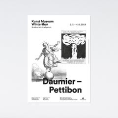 Honoré Daumier and Raymond Pettibon, 2019 Exhibition Poster Kunst Museum