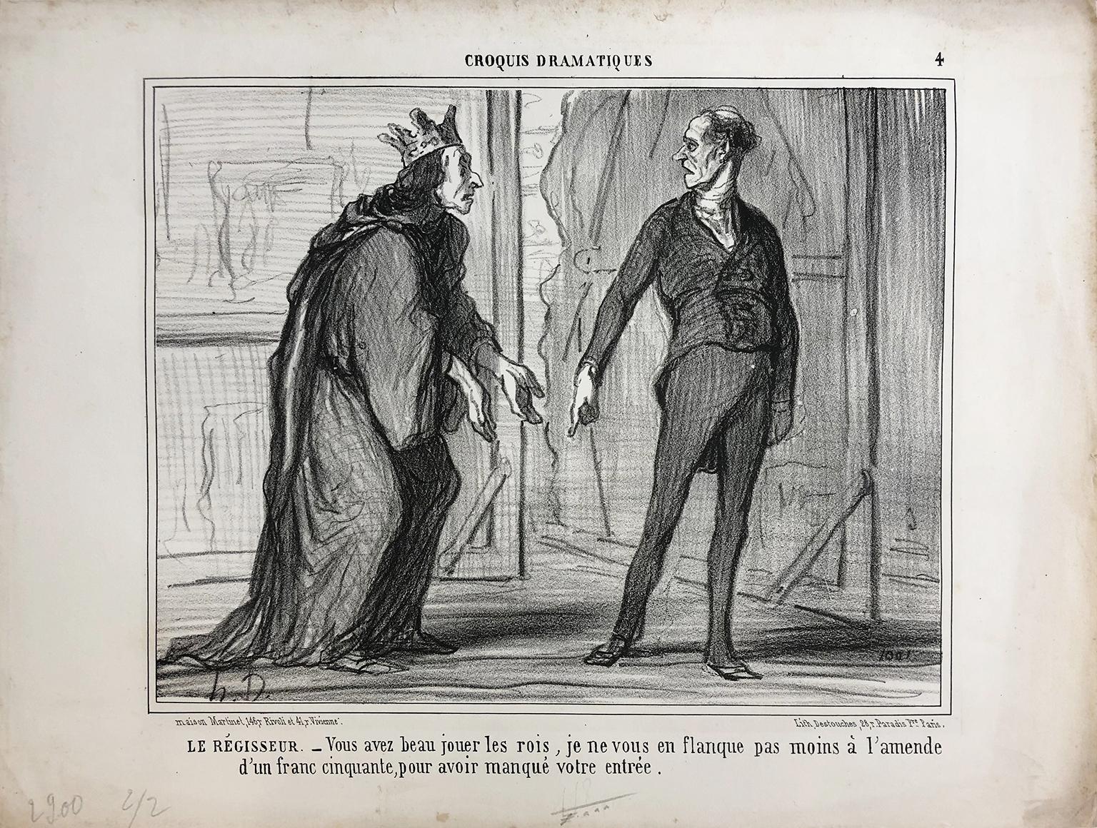 Honoré Daumier, Croquis Dramatiques - Plate 4 For Sale 1
