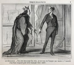 Honoré Daumier, Croquis Dramatiques - Plate 4
