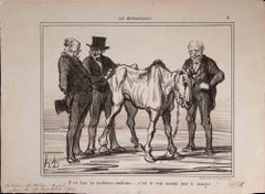 Antique Il Est dans les Meilleures Conditions... - Lithograph by Honoré Daumier - 1857