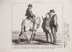 Je Viens de Faire moi-même mon Marché - Original Lithograph by H. Daumier - 1857