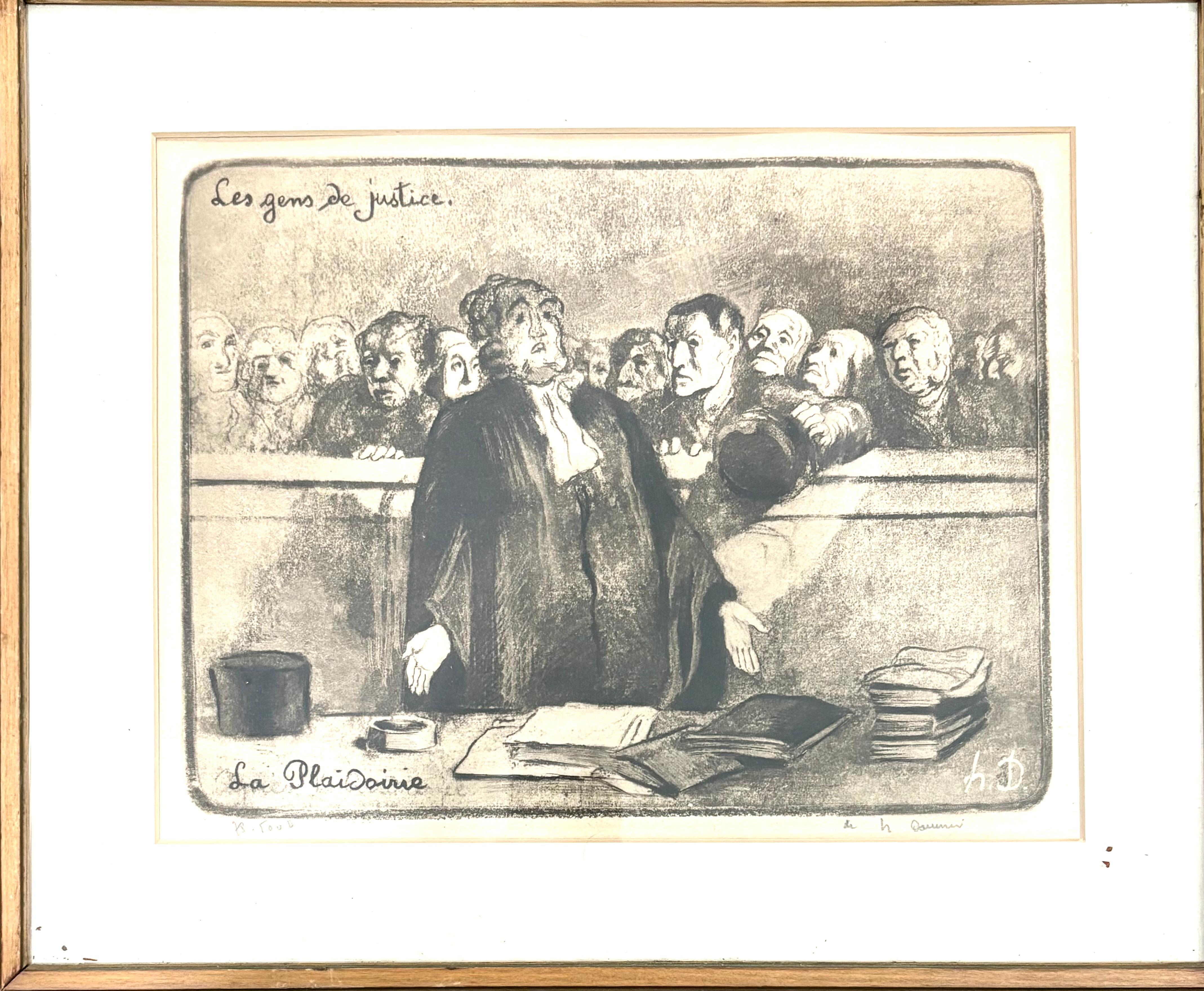 "La Plaidoirie" - Print de Honoré Daumier