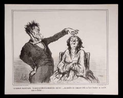 Le Diamant Magnétiseur - Lithograph by Honoré Daumier - 1859