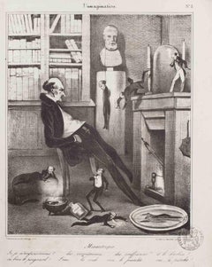 Le Misantrope - Lithograph by Honoré Daumier - 1833