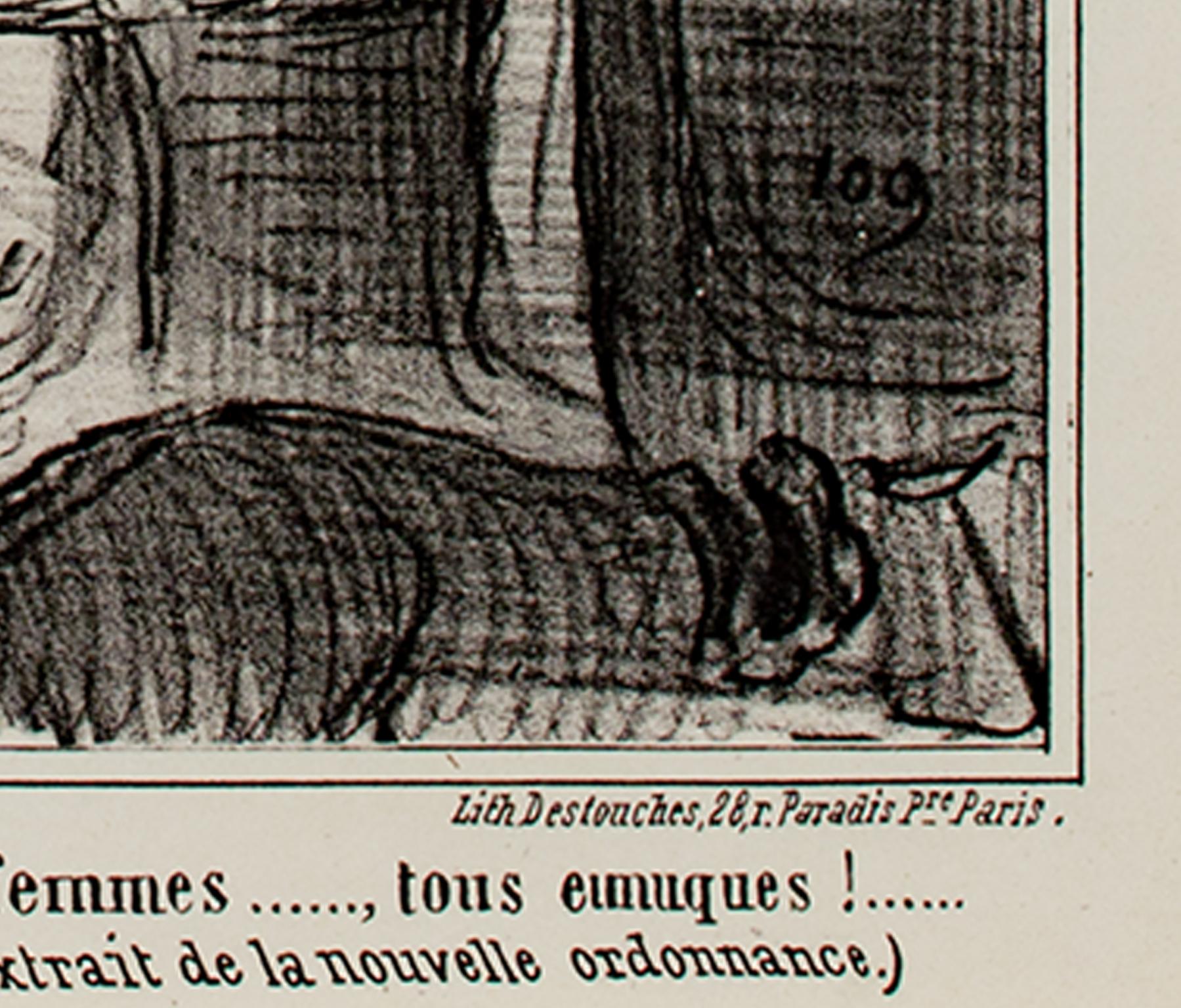 „Le Nouveau Costume Des Cochers-Actualites“, Lithographie von Honore Daumier (Viktorianisch), Print, von Honoré Daumier