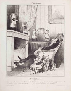 Le Predicateur - Lithograph by Honoré Daumier - 1833