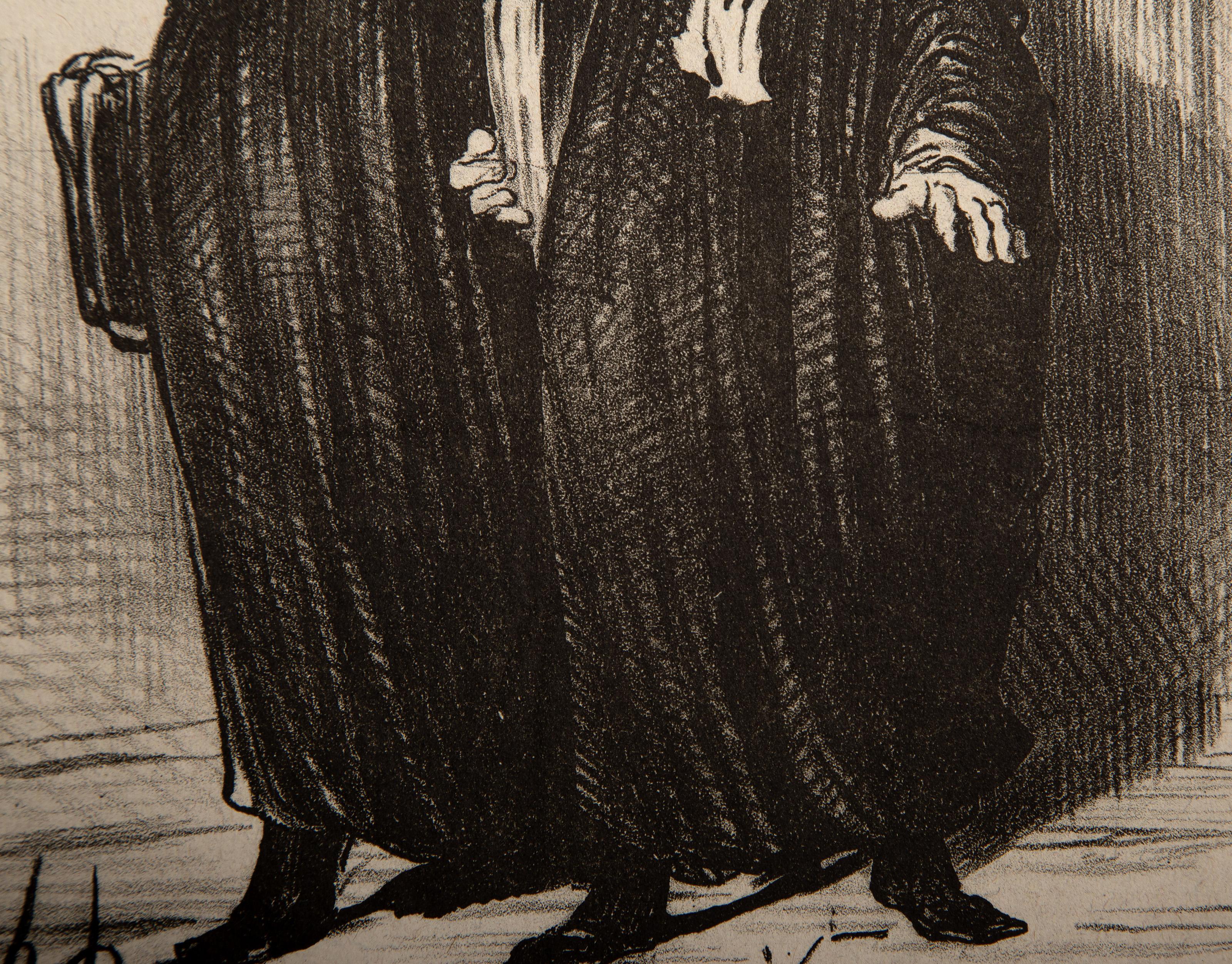 Les Avocats et Les Plaideurs, Lithographie moderne d'Honor Daumier - Moderne Print par Honoré Daumier