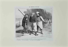 Les Canotiers Parisiens - Lithograph by Honoré Daumier - 1843