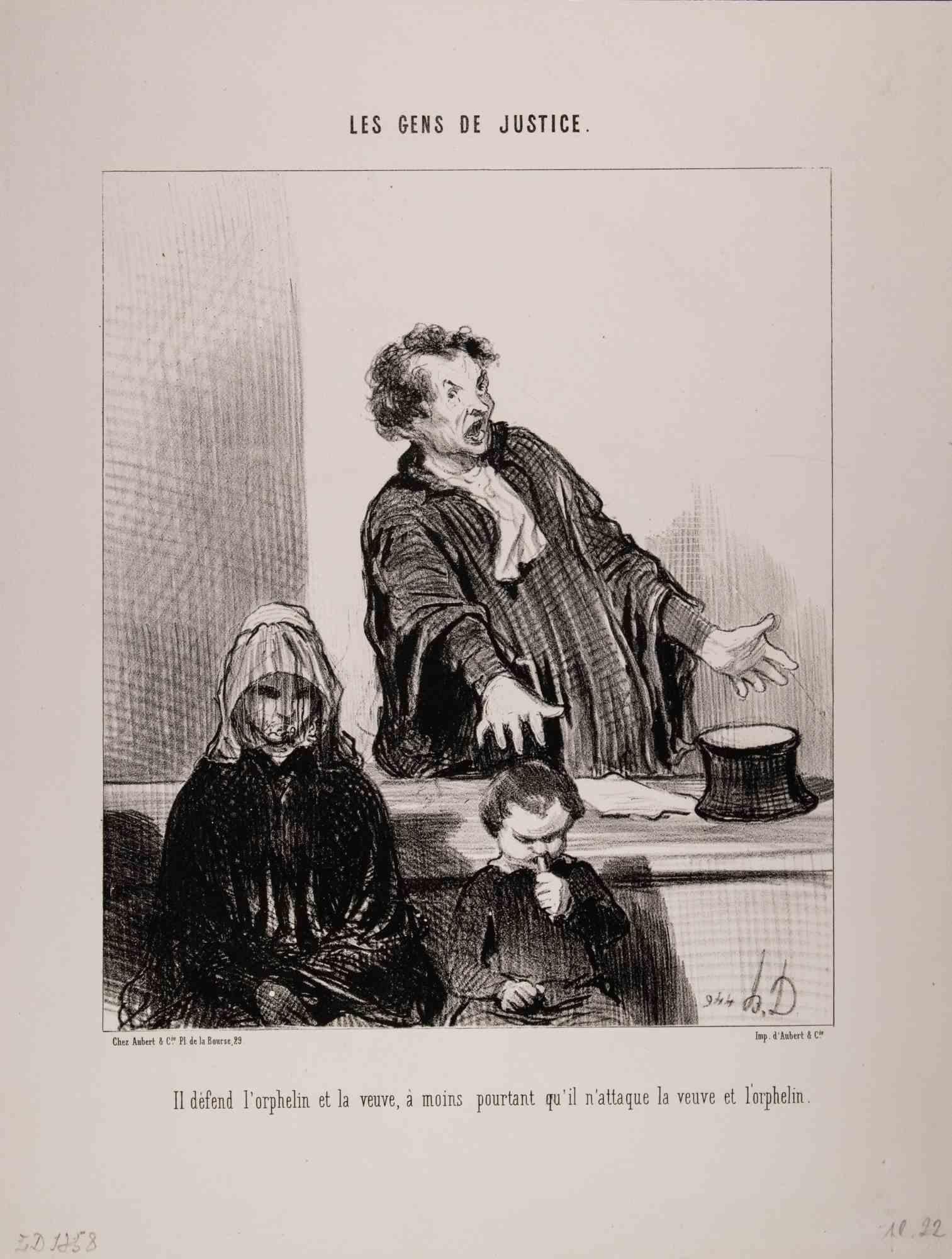 Litografía realizada por Daumier en 1845, perteneciente a la Serie "Les Gens de Justice".

Monograma en la placa.

Muy buen estado.

Ref. Delteil 1358