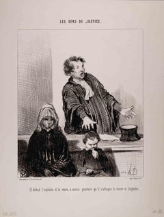 Les Gens de Justice - Lithograph by Honoré Daumier - 1845