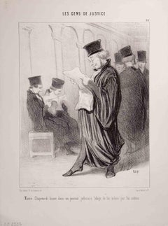 Les Gens de Justice - Lithograph by Honoré Daumier - 1845
