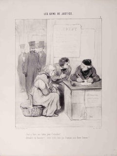 Les Gens de Justice - Lithograph by Honoré Daumier - 1845