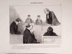 Les Gens de Justice - Lithograph by Honoré Daumier - 1845