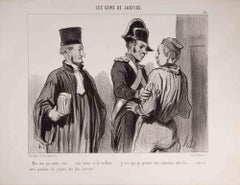 Les Gens de Justice - Lithograph by Honoré Daumier - 1845